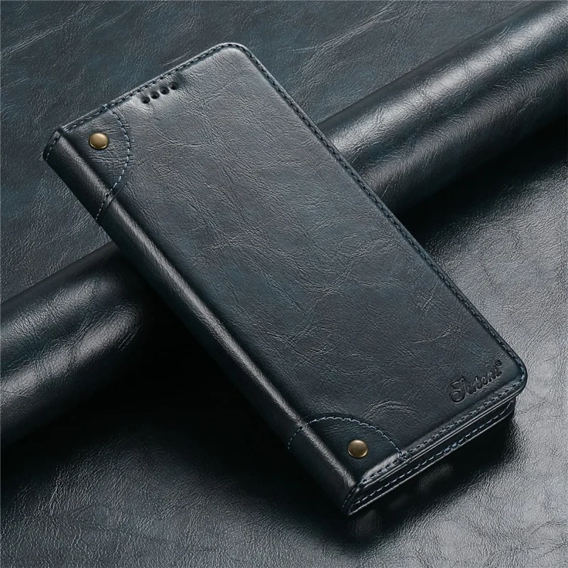 SUTENI Per iPhone 16 Pro Cover in Pelle PU con Supporto Portafoglio - Kaki