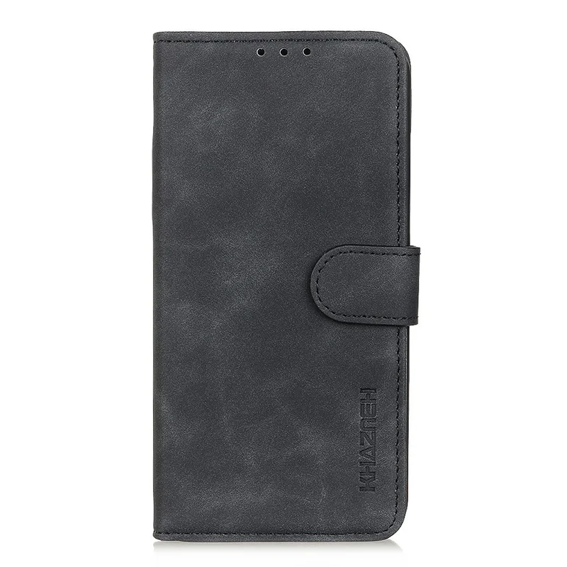 KHAZNEH For Honor 400 5G (Global) Case PU Leather Retro Texture Phone Cover - Black