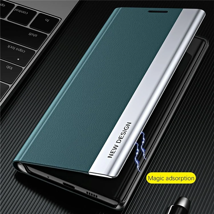For Xiaomi Poco X7 Pro 5G  /  Redmi Turbo 4 5G Case Antidrop Leather Phone Cover with Stand - Green