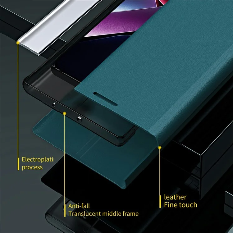 For Xiaomi Poco X7 Pro 5G  /  Redmi Turbo 4 5G Case Antidrop Leather Phone Cover with Stand - Green