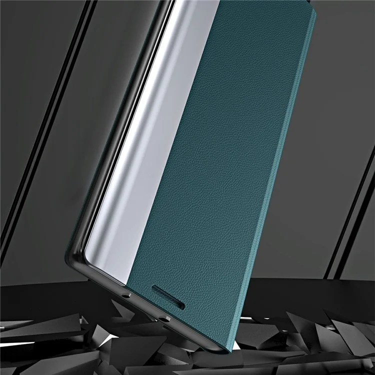 For Xiaomi Poco X7 Pro 5G  /  Redmi Turbo 4 5G Case Antidrop Leather Phone Cover with Stand - Green