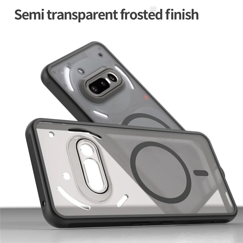 Чехол для Nothing Phone (3a), совместимый с MagSafe, противоударный, из поликарбоната + TPU - Черный