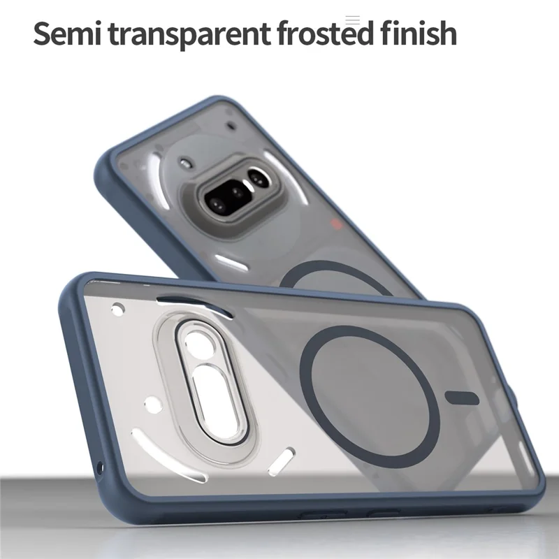For Nothing Phone (3a) Magnetic Case Anti Drop PC + TPU Phone Cover - Blue