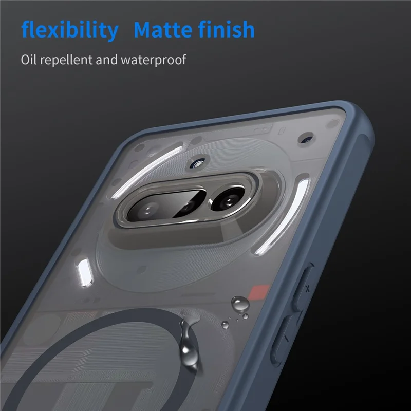 For Nothing Phone (3a) Magnetic Case Anti Drop PC + TPU Phone Cover - Blue