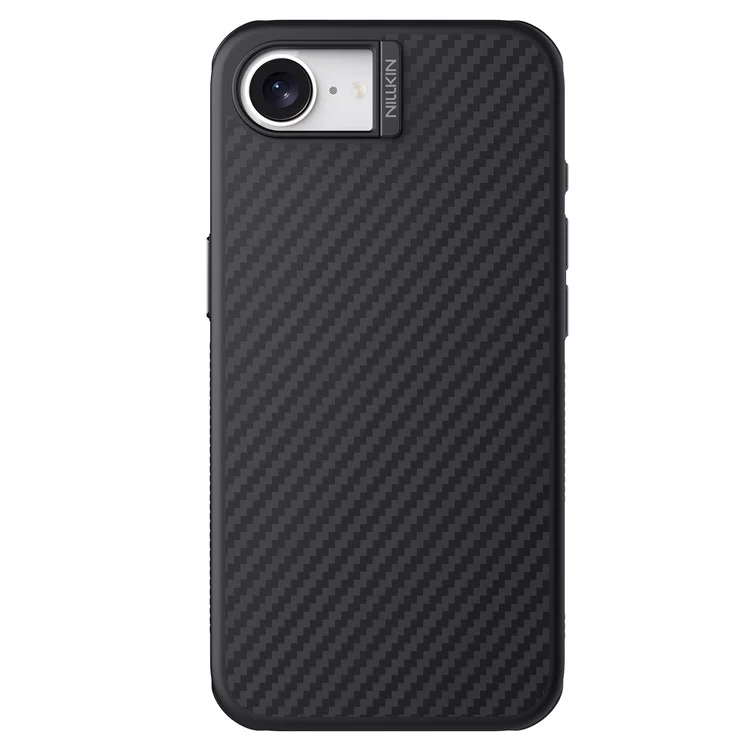 NILLKIN per iPhone 16e Custodia magnetica Texture in fibra di carbonio TPU + PC Custodia antishock - Nero