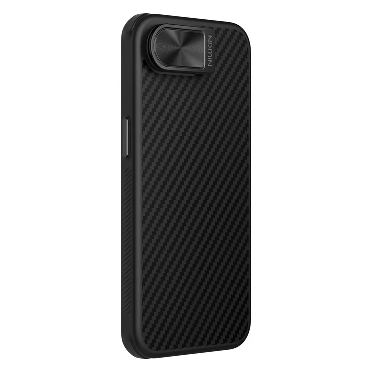 NILLKIN For iPhone 16e Case Compatible with MagSafe TPU + Aramid Fiber Lens Cover Kickstand Phone Cover