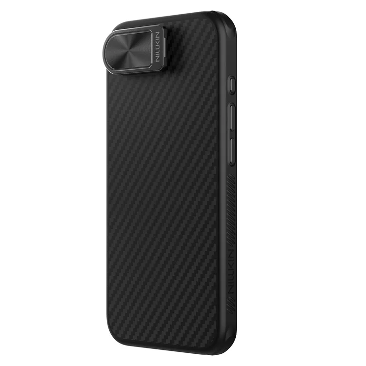 NILLKIN For iPhone 16e Case Compatible with MagSafe TPU + Aramid Fiber Lens Cover Kickstand Phone Cover