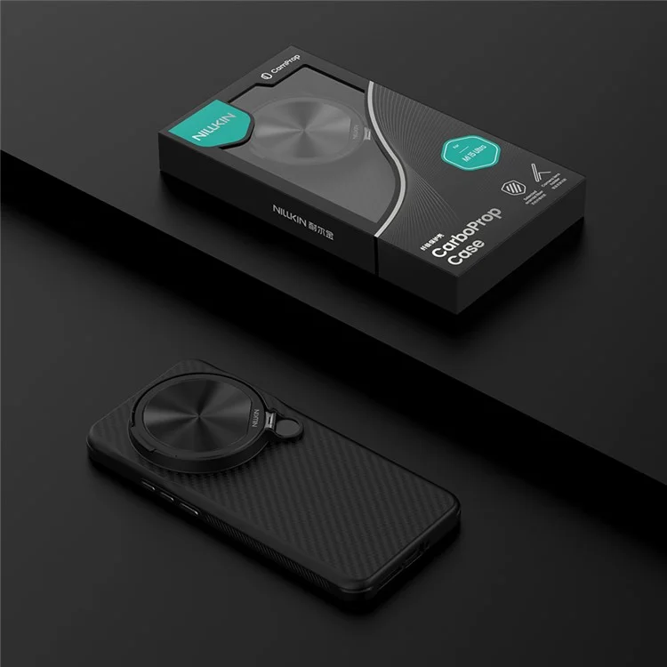 NILLKIN Per Xiaomi 15 Ultra Cover Compatibile con MagSafe TPU + Cover Lenti in Fibra di Aramide con Supporto per Telefono