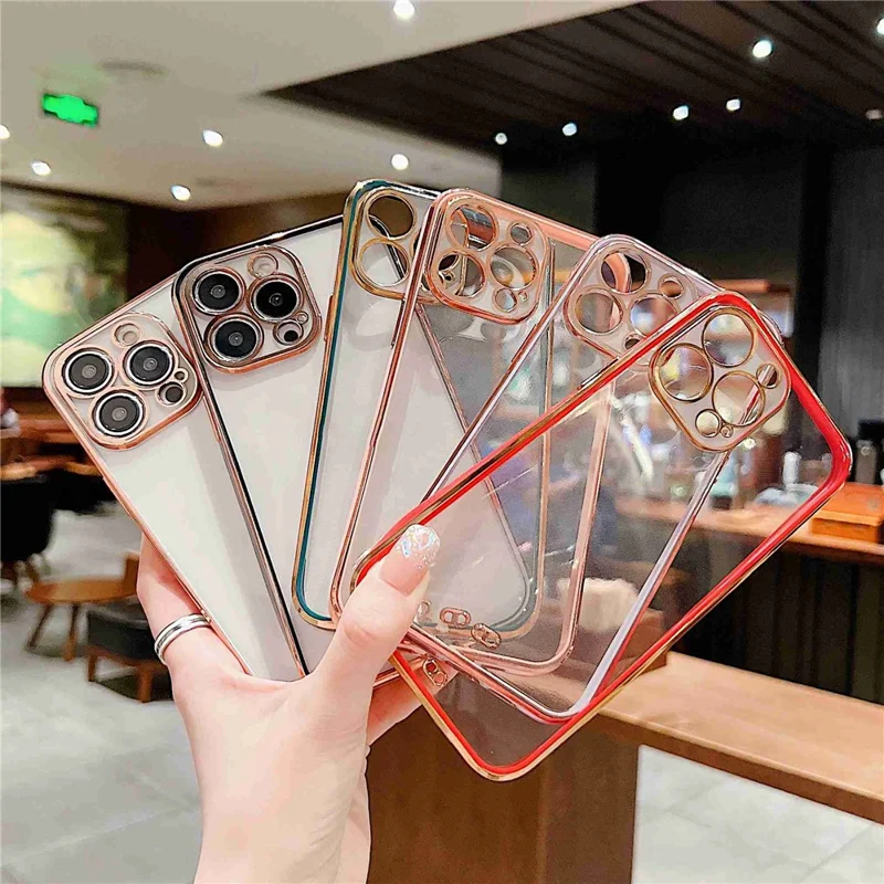Cell Phone Case for iPhone 14 Pro, Anti-dust TPU Electroplating Mobile Phone Cover - Pink