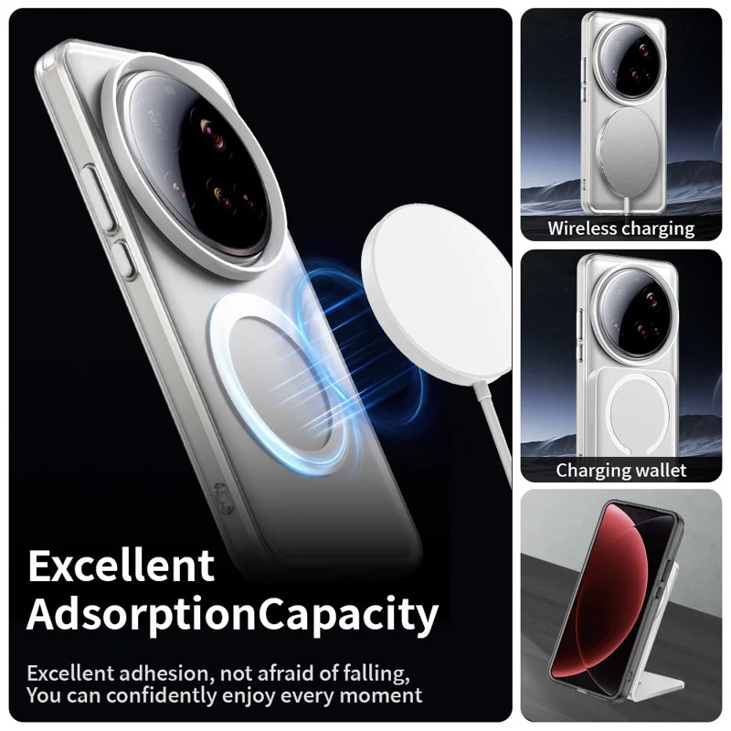 For Xiaomi 15 Ultra Case Magnetic Case Anti Drop Hybrid Phone Back Cover - White