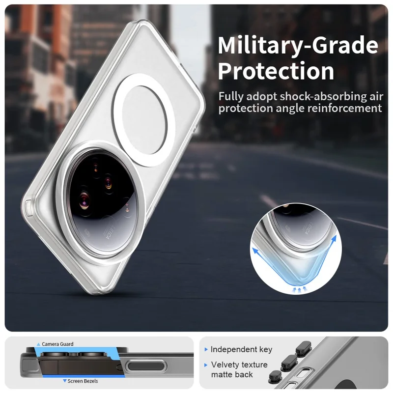 For Xiaomi 15 Ultra Case Magnetic Case Anti Drop Hybrid Phone Back Cover - White