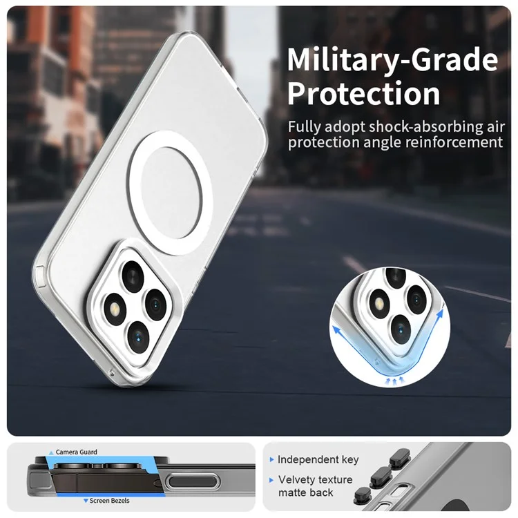 Cover per Honor X8c 4G Compatibile con MagSafe Antiurto Ibrido per Retro Telefono - Bianco