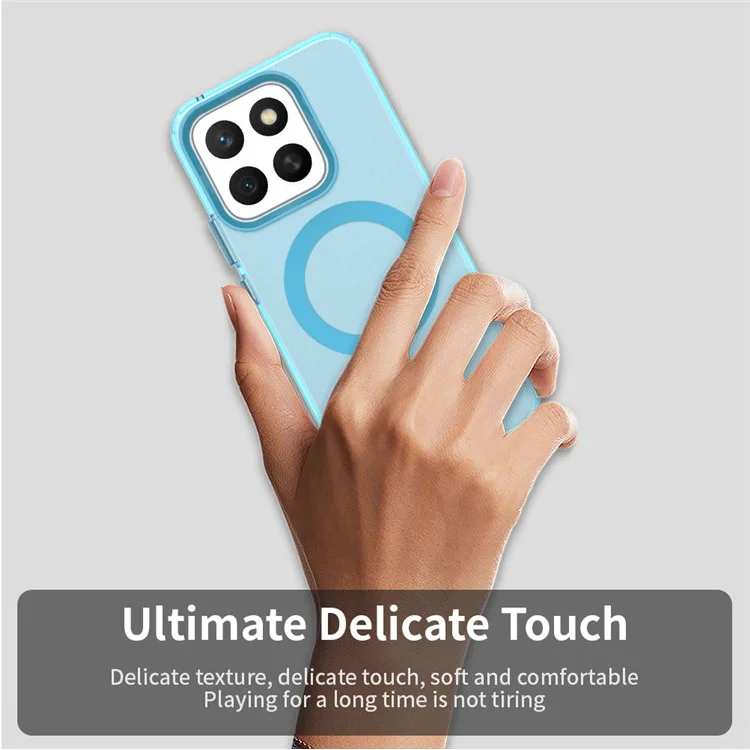 For Honor X8c 4G Case Compatible with MagSafe Anti Drop Hybrid Phone Back Cover - Blue