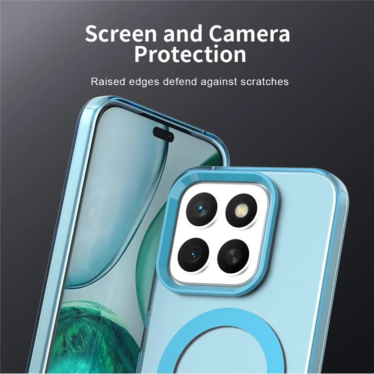 For Honor X8c 4G Case Compatible with MagSafe Anti Drop Hybrid Phone Back Cover - Blue