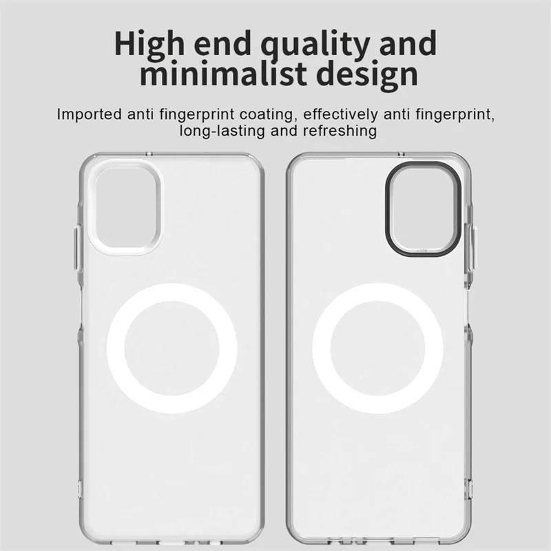 For Samsung Galaxy A06 5G Case Compatible with MagSafe Anti Drop Hybrid Phone Back Cover - White