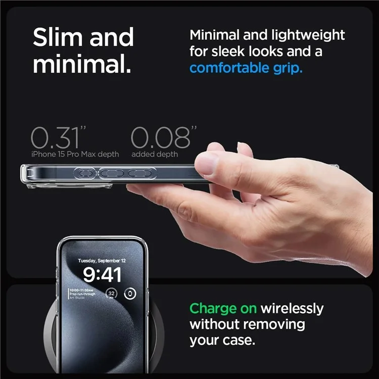 SHANWO para iPhone 13 Pro Max Funda Transparente Antigolpes de 1,5 mm para Móvil de TPU
