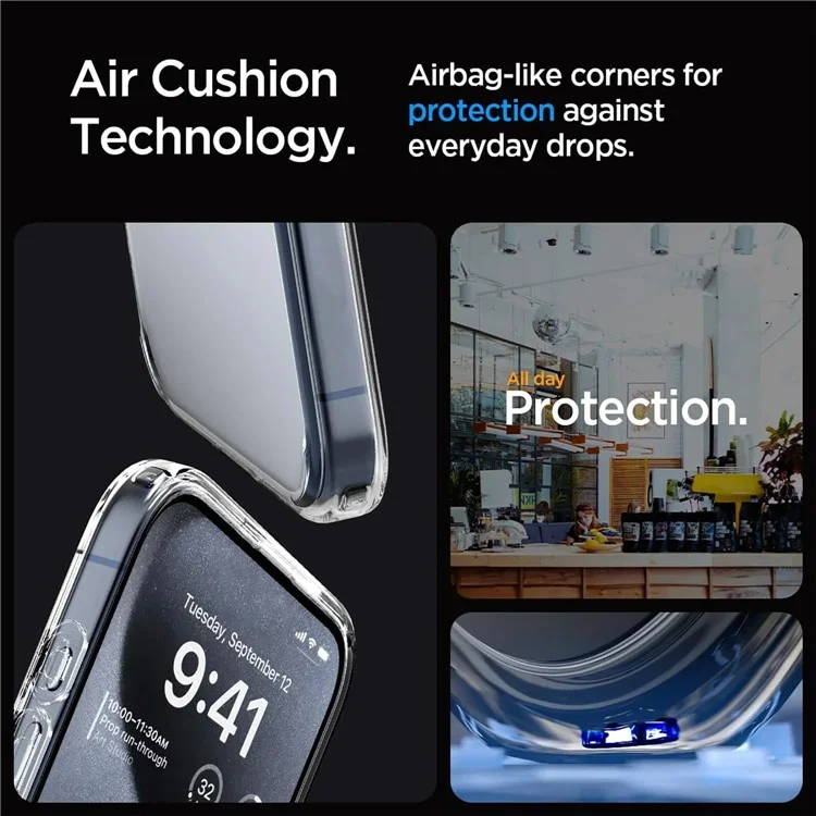 SHANWO para iPhone 13 Pro Max Funda Transparente Antigolpes de 1,5 mm para Móvil de TPU
