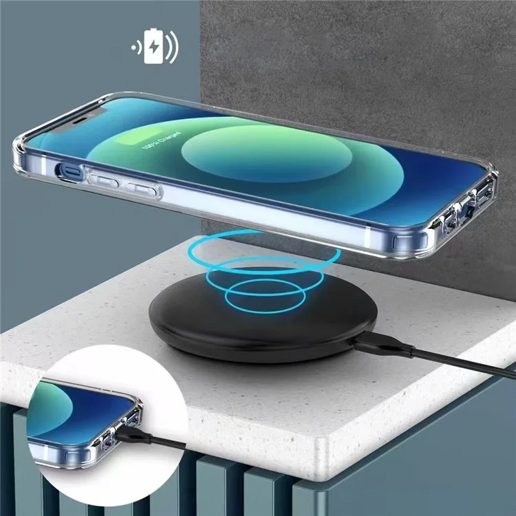 SHANWO para iPhone 13 Pro Max Funda Transparente Antigolpes de 1,5 mm para Móvil de TPU