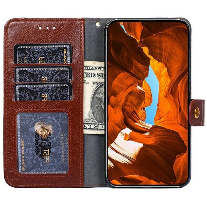 For TECNO Pova 6 Neo 5G / Spark 30 5G Case Zipper Pocket PU Leather Wallet Flip Phone Cover - Brown