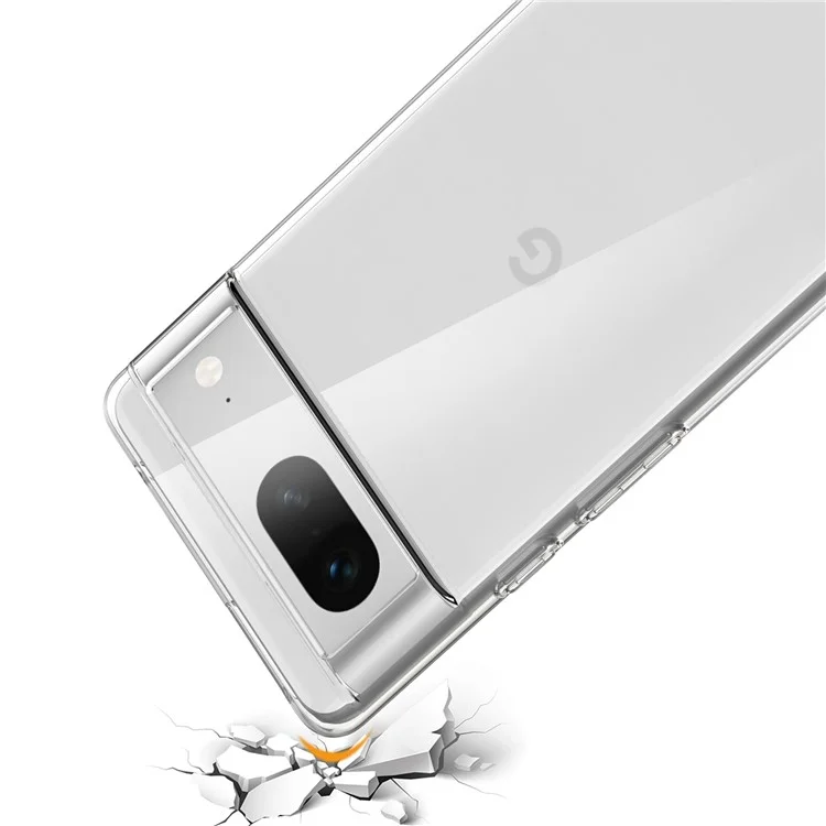 For Google Pixel 7 5G Anti-scratch Transparent Phone Case TPU Cover with 2.5D Arc Edge Tempered Glass Screen Protector