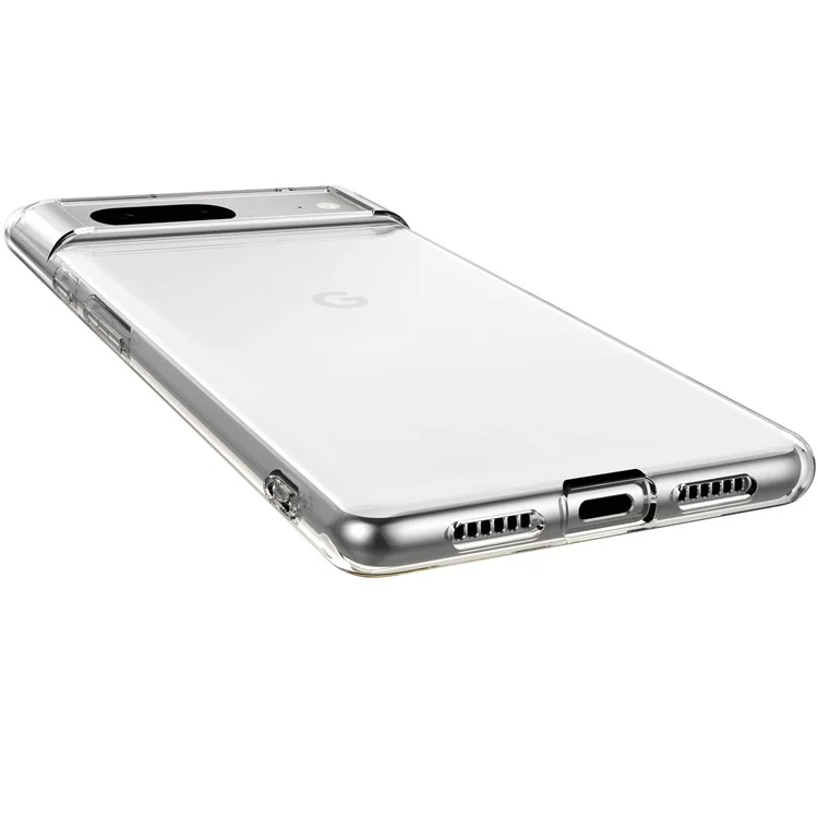 For Google Pixel 7 5G Anti-scratch Transparent Phone Case TPU Cover with 2.5D Arc Edge Tempered Glass Screen Protector
