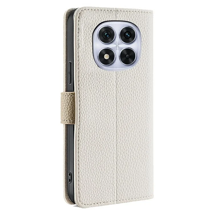 Étui Portefeuille pour Xiaomi Redmi Note 14 Pro 5G / 14 Pro+ 5G / Poco X7 5G Housse de Téléphone en Cuir avec Miroir / Bandoulière - Blanc