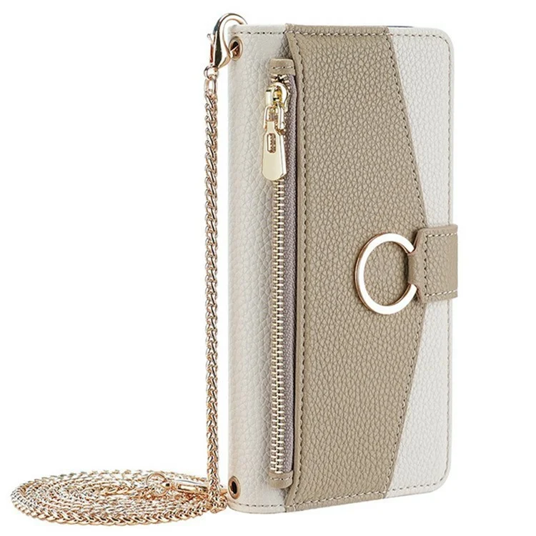 Étui Portefeuille pour Xiaomi Redmi Note 14 Pro 5G / 14 Pro+ 5G / Poco X7 5G Housse de Téléphone en Cuir avec Miroir / Bandoulière - Blanc
