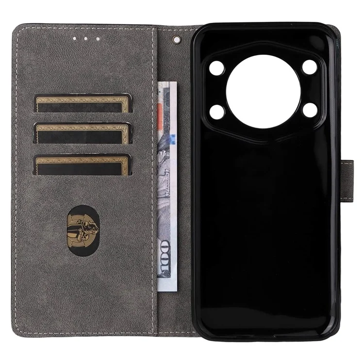 Capa Carteira para Cubot A30 com Bloqueio RFID em Couro PU, Suporte e Alça - Preto