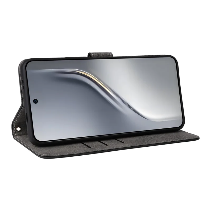 Funda tipo cartera para TECNO Camon 40 Premier 5G con bloqueo RFID, cuero PU, soporte y correa - Negro