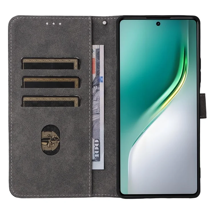 Per TECNO Camon 40 Pro 4G / 5G Custodia Portafoglio Blocco RFID Copertura in Pelle PU con Cinturino - Nero