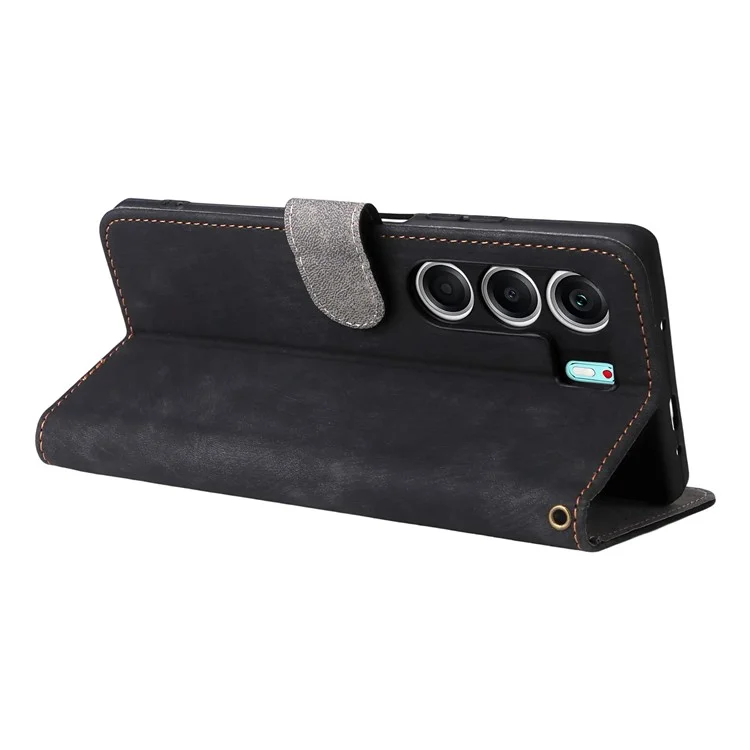 Per TECNO Camon 40 Pro 4G / 5G Custodia Portafoglio Blocco RFID Copertura in Pelle PU con Cinturino - Nero