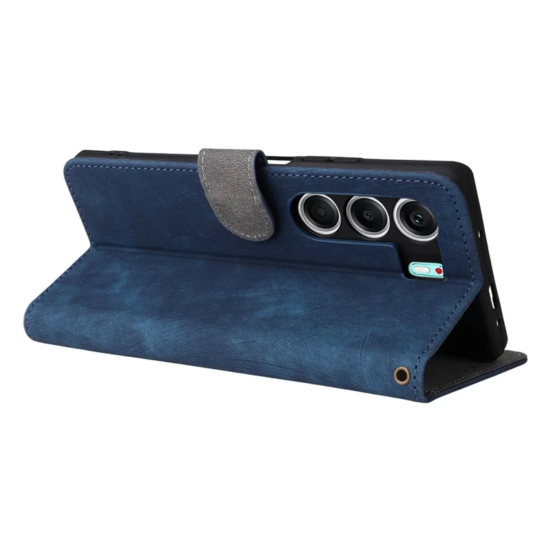 For TECNO Camon 40 Pro 4G  /  5G Case Wallet RFID Blocking PU Leather Cover Stand with Strap - Blue