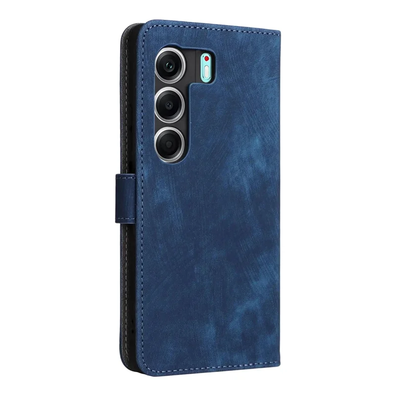 For TECNO Camon 40 Pro 4G  /  5G Case Wallet RFID Blocking PU Leather Cover Stand with Strap - Blue