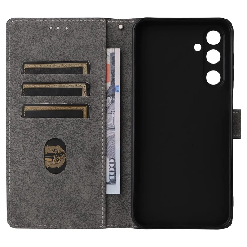 Funda tipo cartera para Samsung Galaxy M16 5G / F16 5G con bloqueo RFID, cubierta de cuero sintético con soporte y correa - Negro
