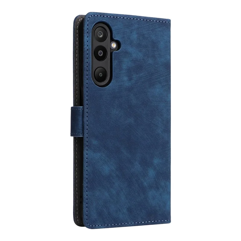 For Samsung Galaxy M16 5G  /  F16 5G Case Wallet RFID Blocking PU Leather Cover Stand with Strap - Blue