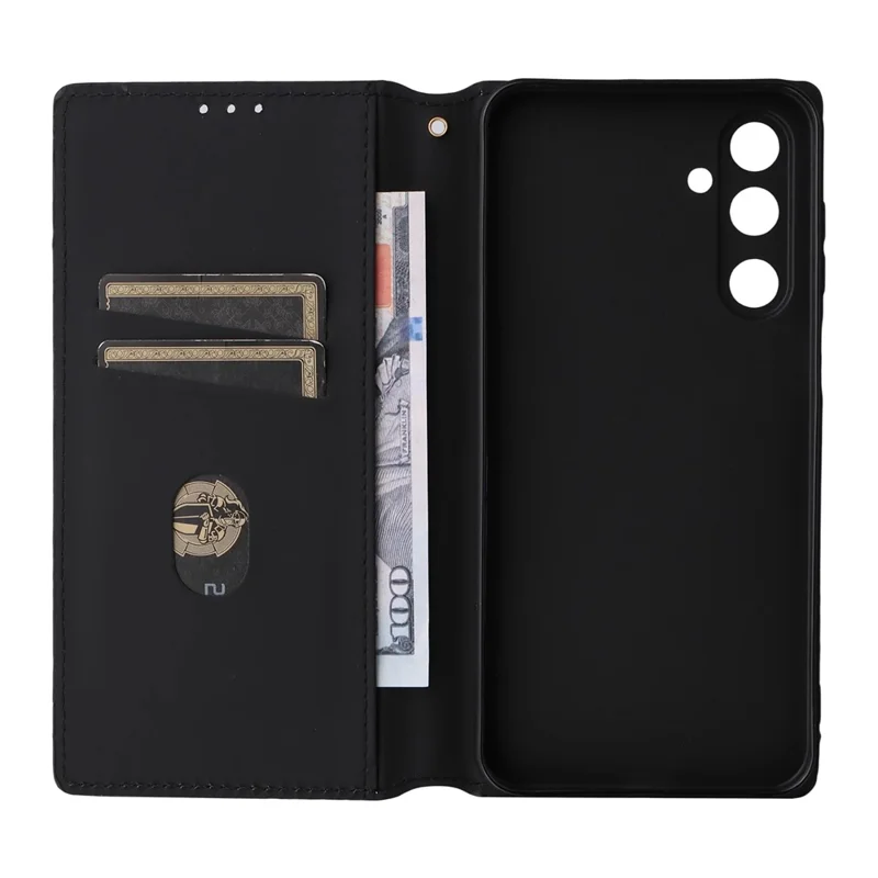 For Samsung Galaxy M16 5G  /  F16 5G Case Wallet Rhombus Imprinted Leather Phone Cover - Red