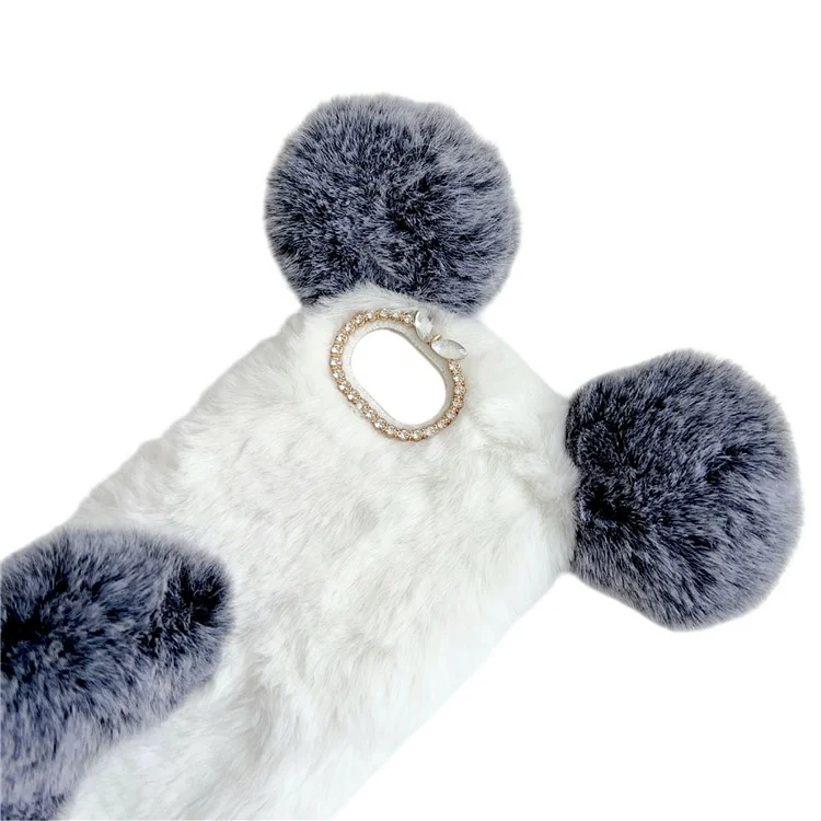 Cover per iPhone 16e Custodia Peluche Topo Invernale Morbida TPU - Grigio