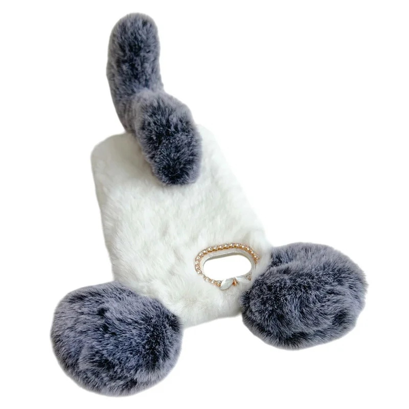 For iPhone 17e / 16e Case Plush Mouse Winter Fluffy TPU Phone Cover - Rose