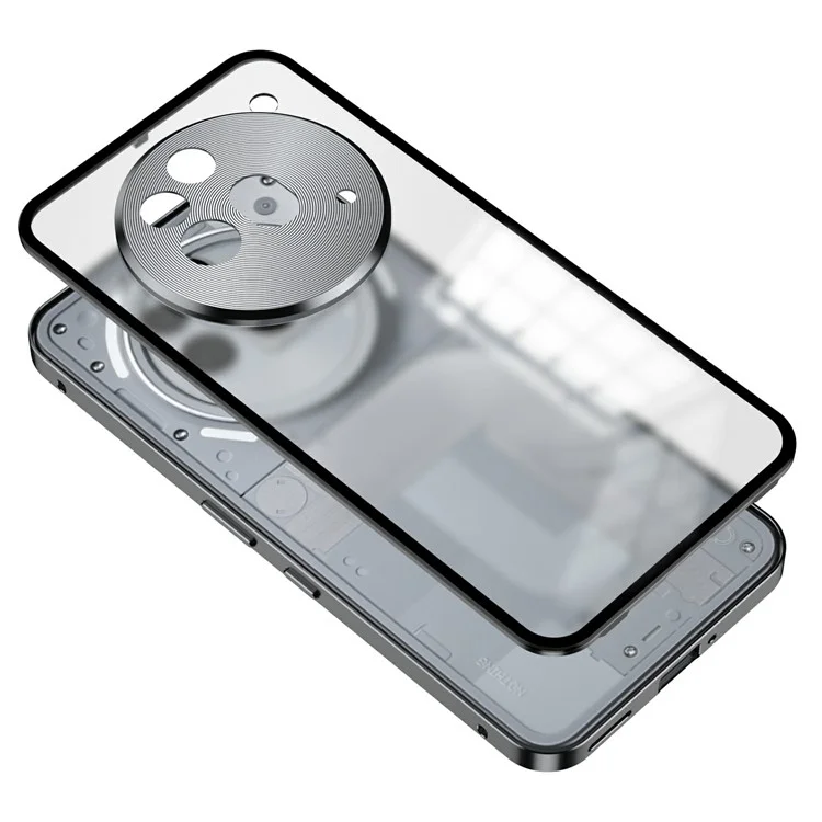 Чехол для Nothing Phone (3a) Pro, матовый, из алюминиевого сплава + ПК, с выдвижной защелкой - Серый