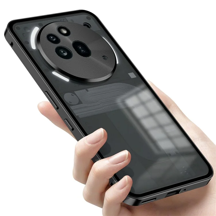 Чехол для Nothing Phone (3a) Pro, матовый, из алюминиевого сплава + ПК, с выдвижной защелкой - Серый