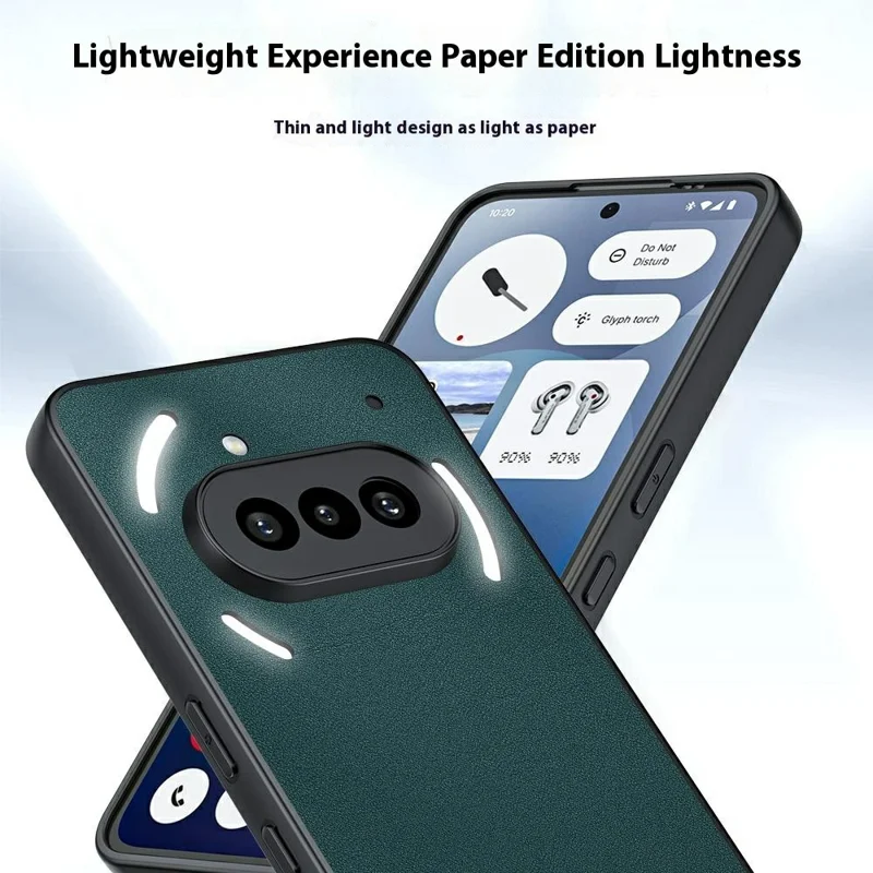 For Nothing Phone (3a) Case PU Leather Coated PC + TPU Anti-Drop Phone Cover - Orange