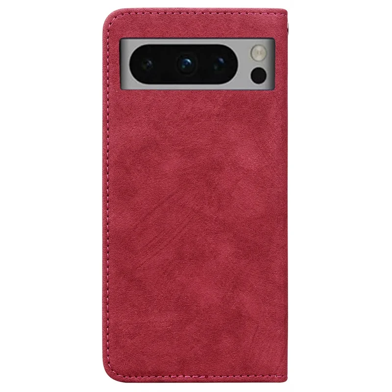 Zachte PU Leren Wallet Hoesje voor Google Pixel 8 Pro met Stand, Magneetsluiting en Handtekeninglijnen - Rood