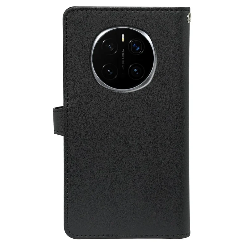 For Honor Magic7 Pro 5G Case with 9 Card Slots PU Leather Stand Phone Cover - Black