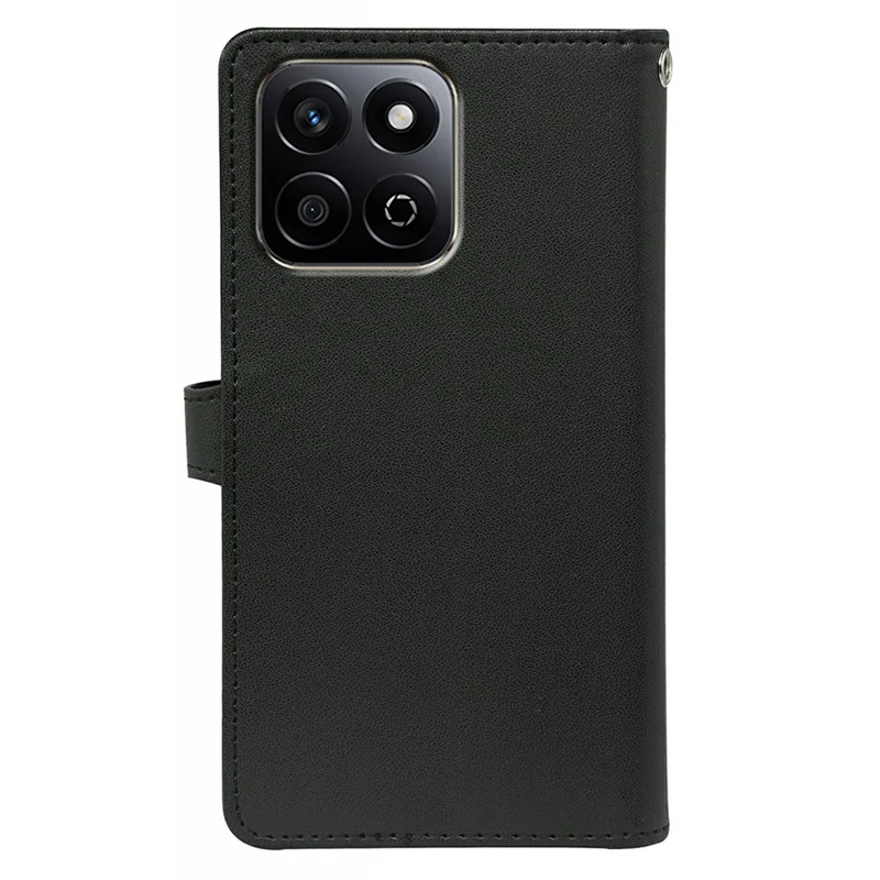 For Honor X7c 5G / X7c 4G / 200 Smart 5G Case with 9 Card Slots PU Leather Stand Phone Cover - Black