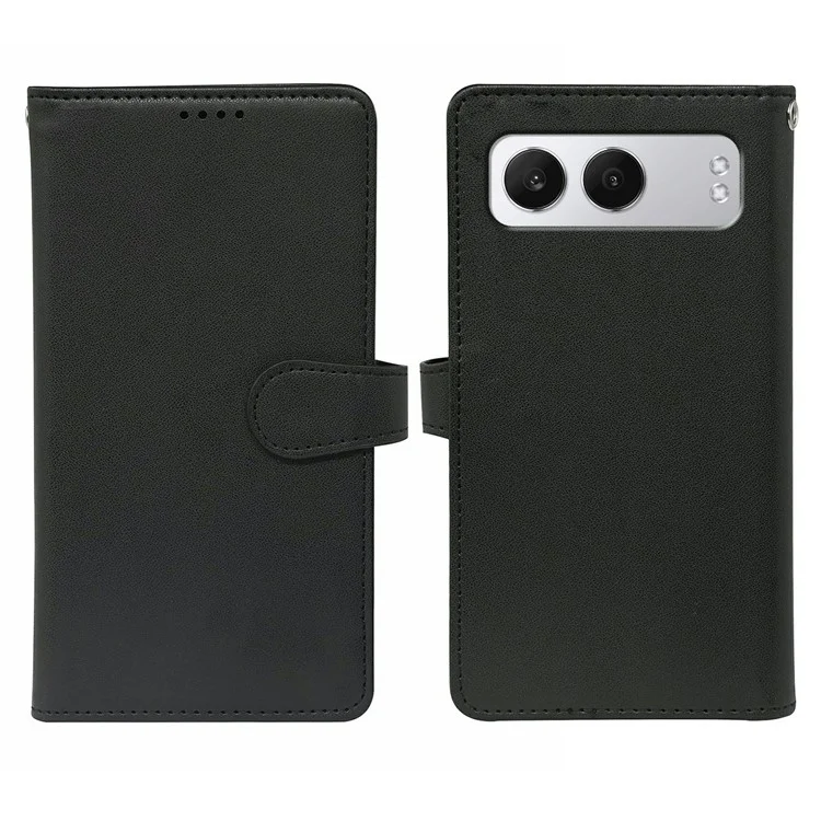 For OnePlus Nord 4 Case with 9 Card Slots PU Leather Stand Phone Cover - Black