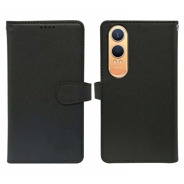 For OnePlus Nord CE4 Lite 5G Case with 9 Card Slots PU Leather Stand Phone Cover - Black