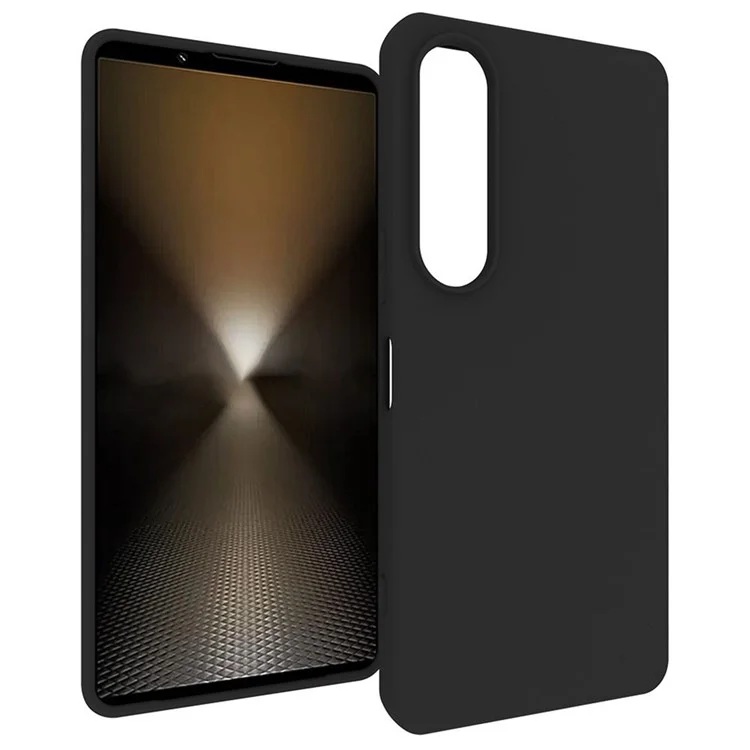 Étui pour Sony Xperia 1 VII Coque arrière souple mate en TPU Noir, Grande découpe