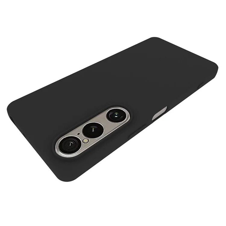 Étui pour Sony Xperia 1 VII Coque arrière souple mate en TPU Noir, Grande découpe