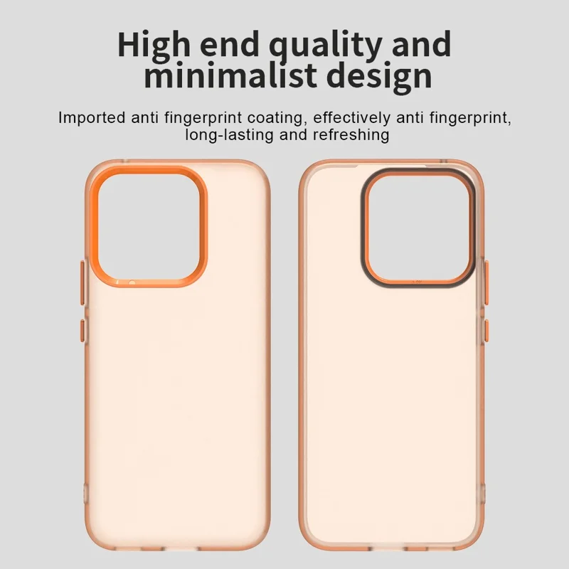 Capa para Honor X8c 4G - Proteção Resistente com PC + TPU + PET Fosco Anti-Queda - Laranja