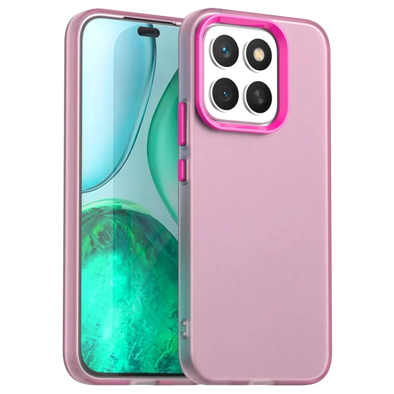 For Honor X8c 4G Case PC + TPU + PET Matte Anti-Drop Phone Back Cover - Red